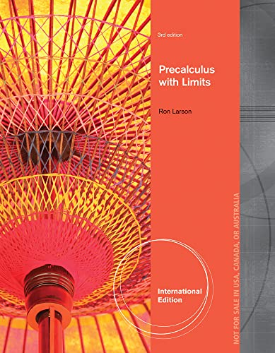 Imagen de archivo de Precalculus with Limits, International Edition a la venta por Mispah books