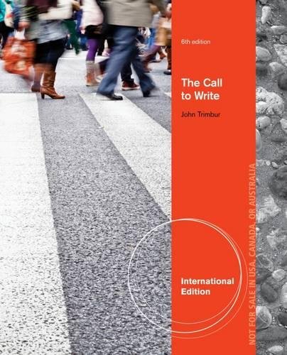 9781133955429: The Call to Write, International Edition