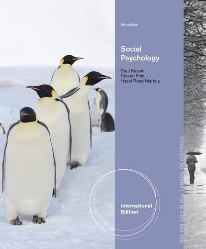 Stock image for Social Psychology for sale by Better World Books Ltd