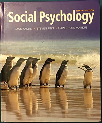 Beispielbild fr Social Psychology (Ninth Edition) zum Verkauf von Cambridge Rare Books