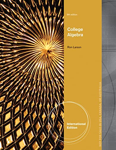 Imagen de archivo de College Algebra, International Edition a la venta por Chiron Media