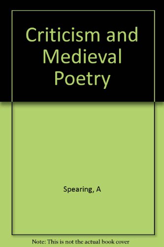 Criticism and Medieval Poetry