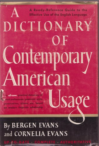 Stock image for A Dictionary of Contemporary American Usage for sale by Keeper of the Page
