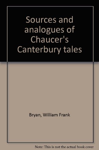 Beispielbild fr Sources and Analogues of Chaucer's Canterbury Tales zum Verkauf von J. HOOD, BOOKSELLERS,    ABAA/ILAB