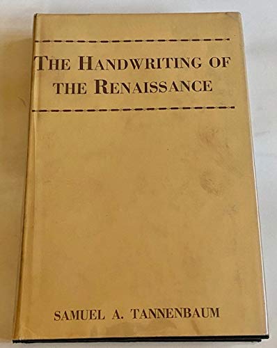 Imagen de archivo de Handwriting of the Renaissance a la venta por Books From California