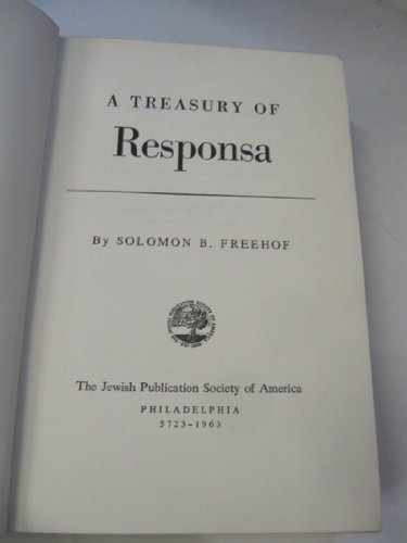 9781135820954: A Treasury of Responsa