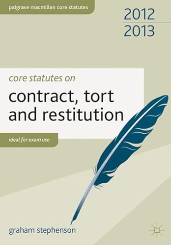 Stock image for Core Statutes on Contract, Tort and Restitution 2012-13 for sale by Better World Books Ltd