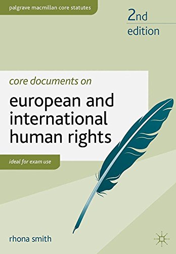 Beispielbild fr Core Documents on European and International Human Rights zum Verkauf von Better World Books Ltd