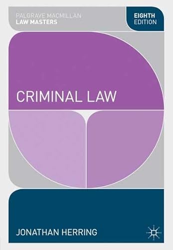 Stock image for Criminal Law (Palgrave Macmillan Law Masters) for sale by AwesomeBooks