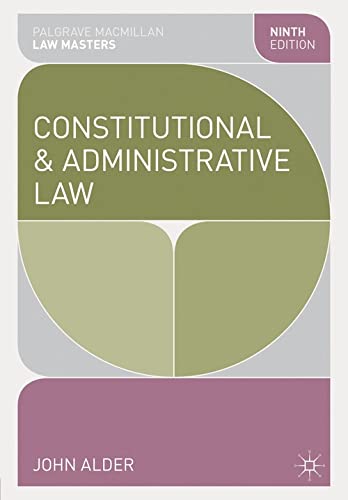 Beispielbild fr Constitutional and Administrative Law (Palgrave Macmillan Law Masters) zum Verkauf von WorldofBooks