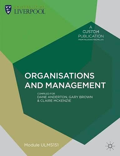 9781137395795: Custom Liverpool Organisations and Management Ulms151