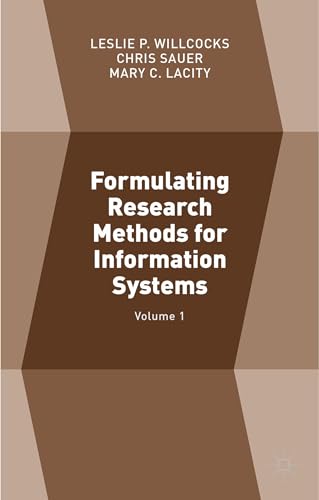 Imagen de archivo de Formulating Research Methods for Information Systems: Volume 1 a la venta por AwesomeBooks