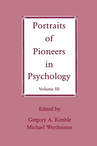 9781138002791: Portraits of Pioneers in Psychology (Portraits of Pioneers in Psychology Series)
