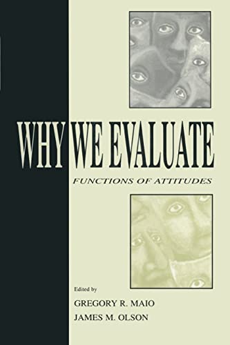 Imagen de archivo de Why We Evaluate: Functions of Attitudes a la venta por Blackwell's