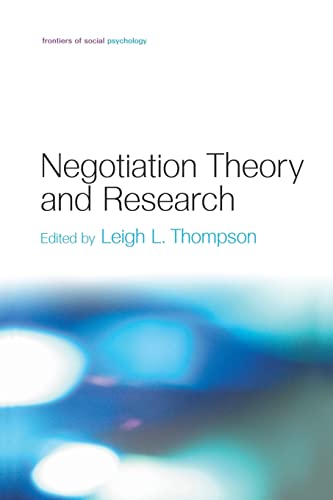 Beispielbild fr Negotiation Theory and Research zum Verkauf von Blackwell's