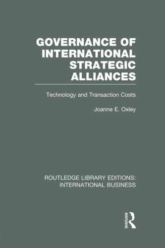 Imagen de archivo de Governance of International Strategic Alliances (RLE International Business) (Routledge Library Editions: International Business) a la venta por Chiron Media