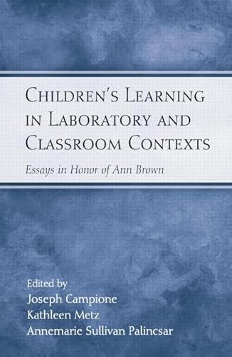 Beispielbild fr Children's Learning in Laboratory and Classroom Contexts zum Verkauf von Blackwell's