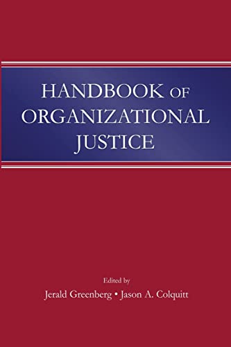 Beispielbild fr Handbook of Organizational Justice zum Verkauf von Blackwell's