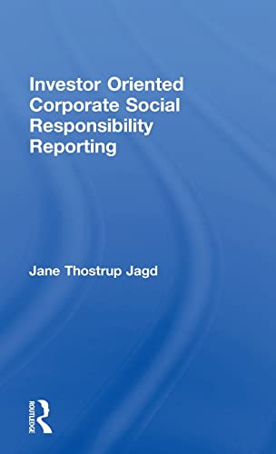 Imagen de archivo de Investor Oriented Corporate Social Responsibility Reporting a la venta por Chiron Media