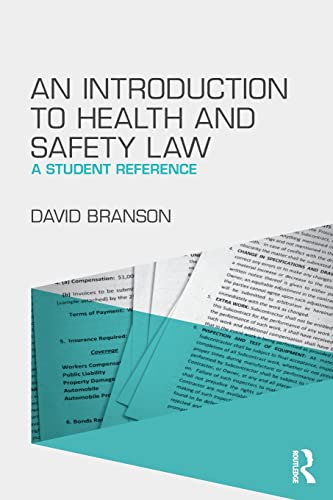 Beispielbild fr An Introduction to Health and Safety Law: A Student Reference zum Verkauf von WorldofBooks