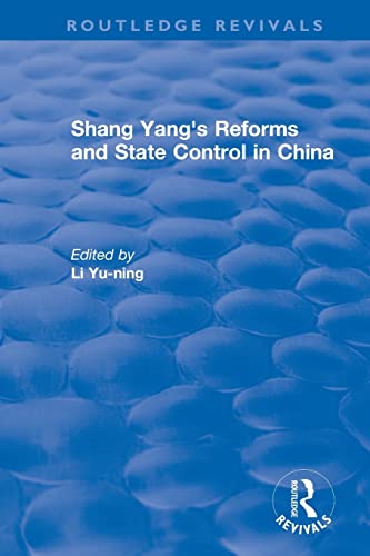 Beispielbild fr Revival: Shang yang's reforms and state control in China. (1977) zum Verkauf von Blackwell's