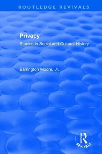 9781138045194: Privacy: Studies in Social and Cultural History (Routledge Revivals)