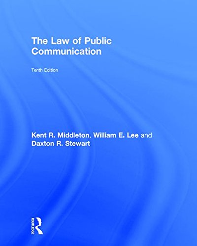 Beispielbild fr The Law of Public Communication zum Verkauf von dsmbooks