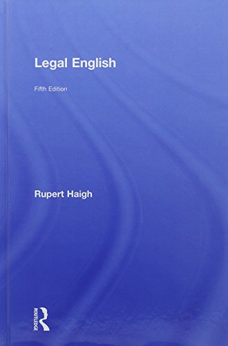 Imagen de archivo de Legal English a la venta por Revaluation Books
