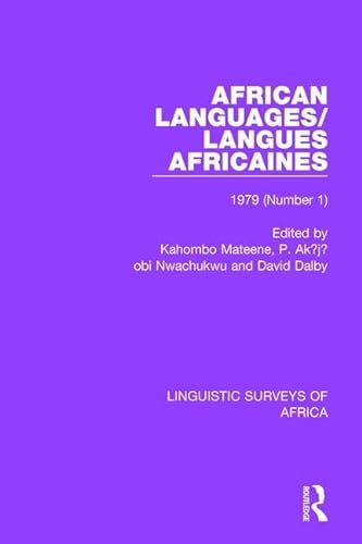 Beispielbild fr African Languages/Langues Africaines zum Verkauf von Blackwell's