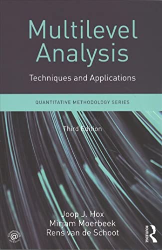 Beispielbild fr Multilevel Analysis (Quantitative Methodology Series) zum Verkauf von GF Books, Inc.