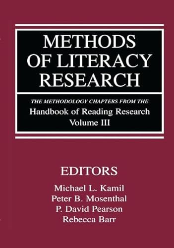 Beispielbild fr 3: Methods of Literacy Research: The Methodology Chapters From the Handbook of Reading Research, Volume III zum Verkauf von Chiron Media