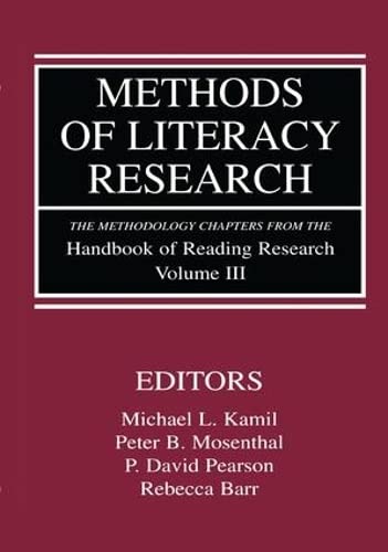 Imagen de archivo de 3: Methods of Literacy Research: The Methodology Chapters From the Handbook of Reading Research, Volume III a la venta por Chiron Media