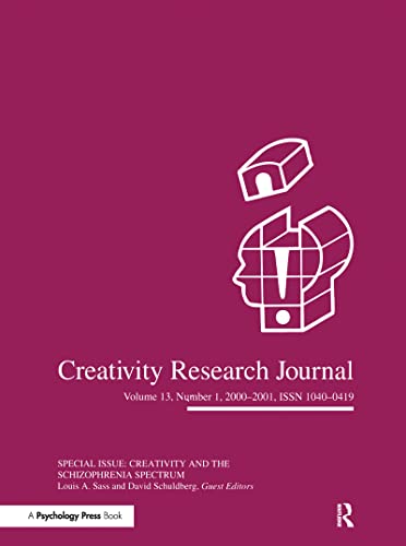 Imagen de archivo de Creativity in the Schizophrenia Spectrum: A Special Issue of the creativity Research Journal a la venta por Chiron Media