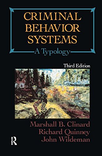 Stock image for Criminal Behavior Systems: A Typology for sale by Mispah books