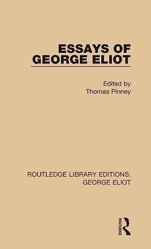 Stock image for Essays of George Eliot for sale by Revaluation Books