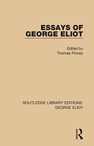 Stock image for Essays of George Eliot for sale by Revaluation Books