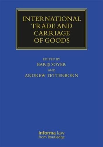 Imagen de archivo de International Trade and Carriage of Goods Maritime and Transport Law Library a la venta por PBShop.store US