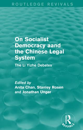 Beispielbild fr On Socialist Democracy and the Chinese Legal System zum Verkauf von Blackwell's