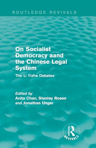 Imagen de archivo de On Socialist Democracy and the Chinese Legal System a la venta por Blackwell's