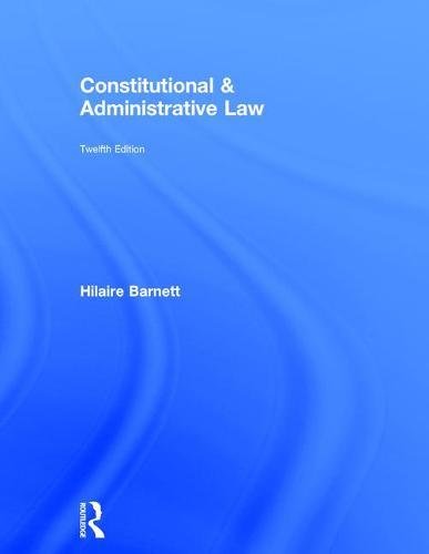 Beispielbild fr CONSTITUTIONAL & ADMINISTRATIVE LAW zum Verkauf von Books Puddle