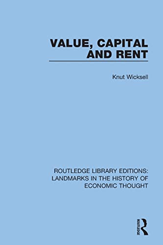 Beispielbild fr Value, Capital and Rent zum Verkauf von Blackwell's