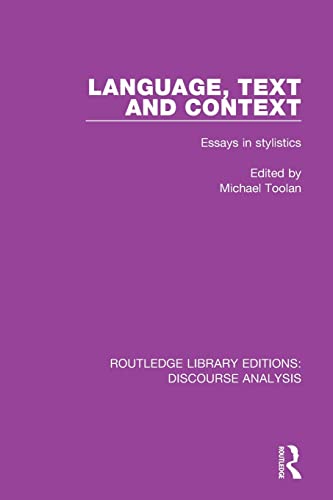 Imagen de archivo de Language, Text and Context: Essays in stylistics a la venta por Blackwell's