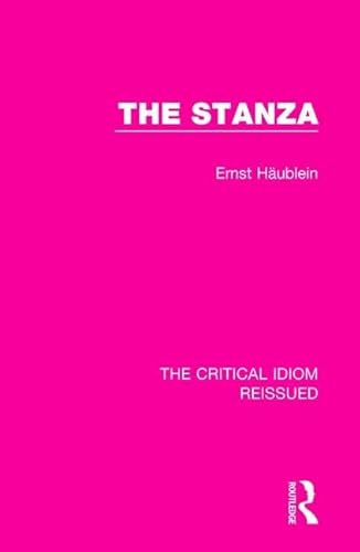 Stock image for The Stanza (The Critical Idiom Reissued) for sale by Chiron Media