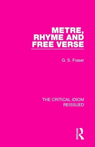 Stock image for Metre, Rhyme and Free Verse for sale by Blackwell's