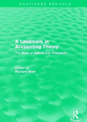 Stock image for A Landmark in Accounting Theory for sale by Blackwell's