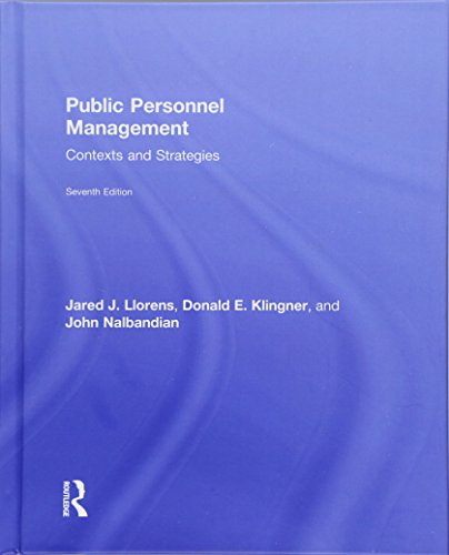 Imagen de archivo de Public Personnel Management: Contexts and Strategies a la venta por Chiron Media