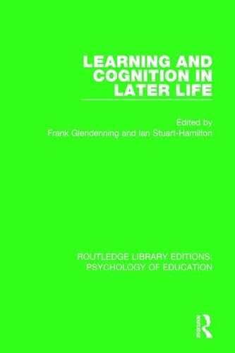 Imagen de archivo de Learning and Cognition in Later Life a la venta por Blackwell's