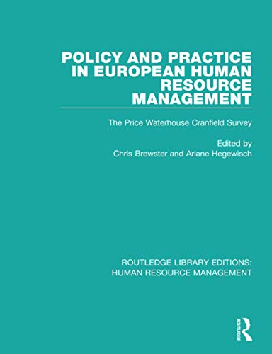 Beispielbild fr Policy and Practice in European Human Resource Management zum Verkauf von Blackwell's