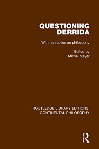 Stock image for Questioning Derrida: With His Replies on Philosophy (Routledge Library Editions: Continental Philosophy) for sale by Chiron Media