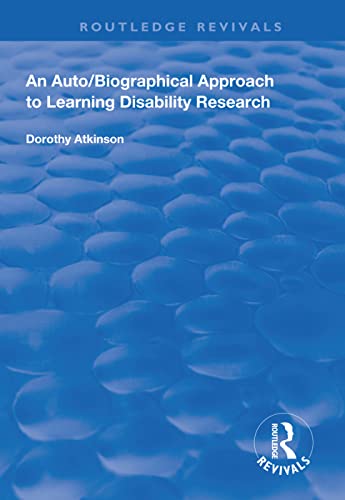 Imagen de archivo de An Auto/Biographical Approach to Learning Disability Research a la venta por Chiron Media